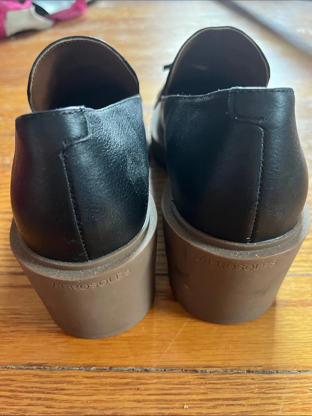 AEROSOLES Black Tassel Kiltie Slip-On Loafers